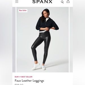 EUC Spanx faux leather leggings!